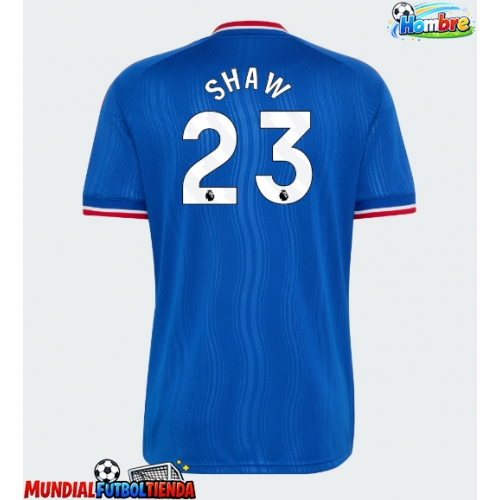Camiseta Manchester United Luke Shaw #23 Segunda Equipación Replica 2026-27 mangas cortas